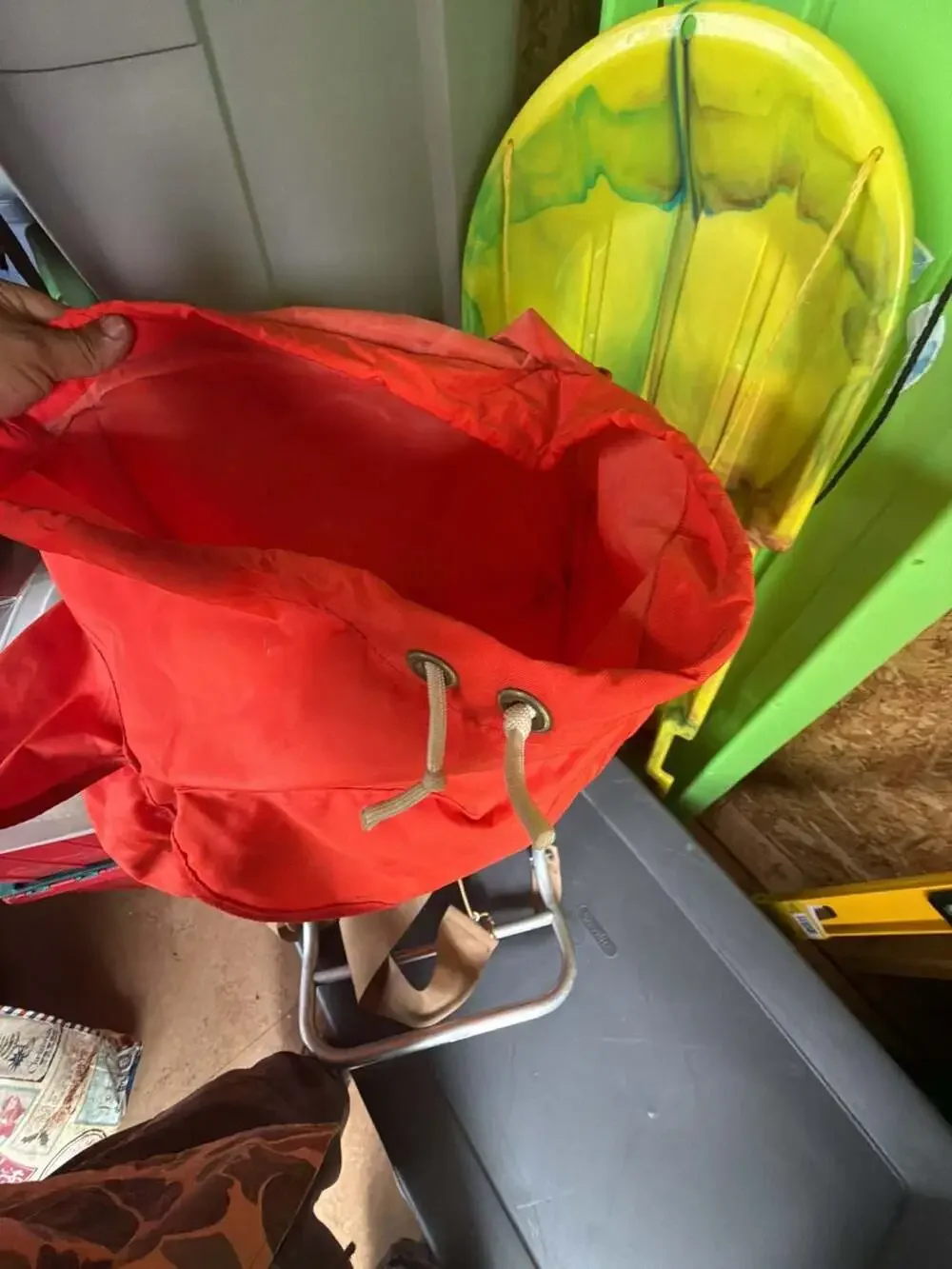 Vintage Boy Scouts of America Red Nylon Backpack with Aluminum External Frame